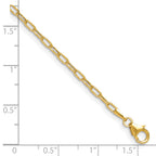 14k 2.2mm Semi-Solid Beveled D/C Paperclip Chain