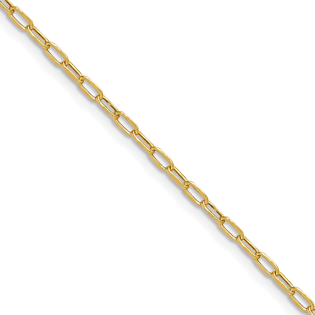 2.2mm 14K Yellow Gold Beveled D/C Paperclip Chain - Sophia Jewelers