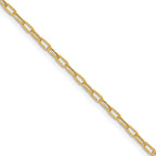 2.2mm 14K Yellow Gold Beveled D/C Paperclip Chain - Sophia Jewelers