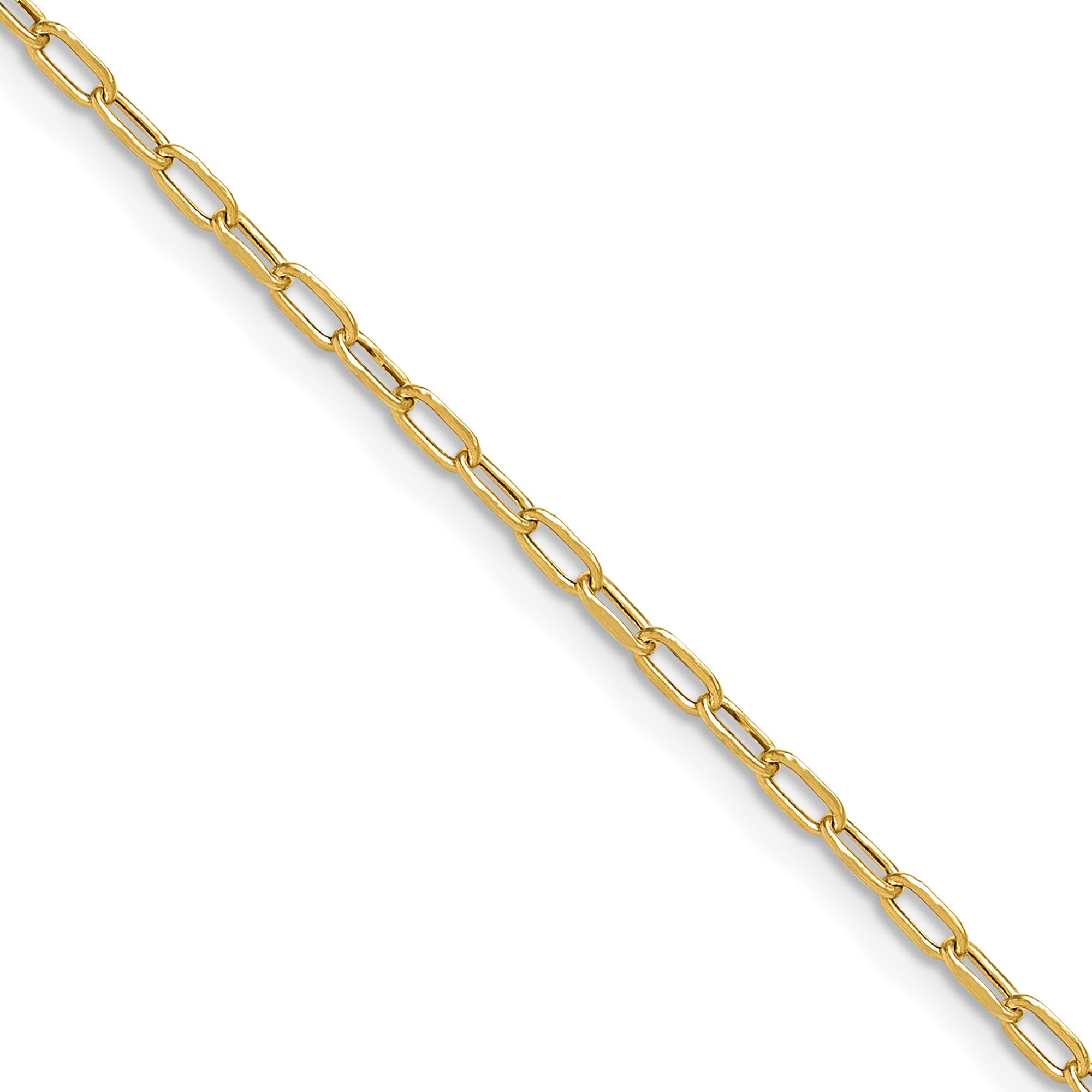2.2mm 14K Yellow Gold Beveled D/C Paperclip Chain - Sophia Jewelers
