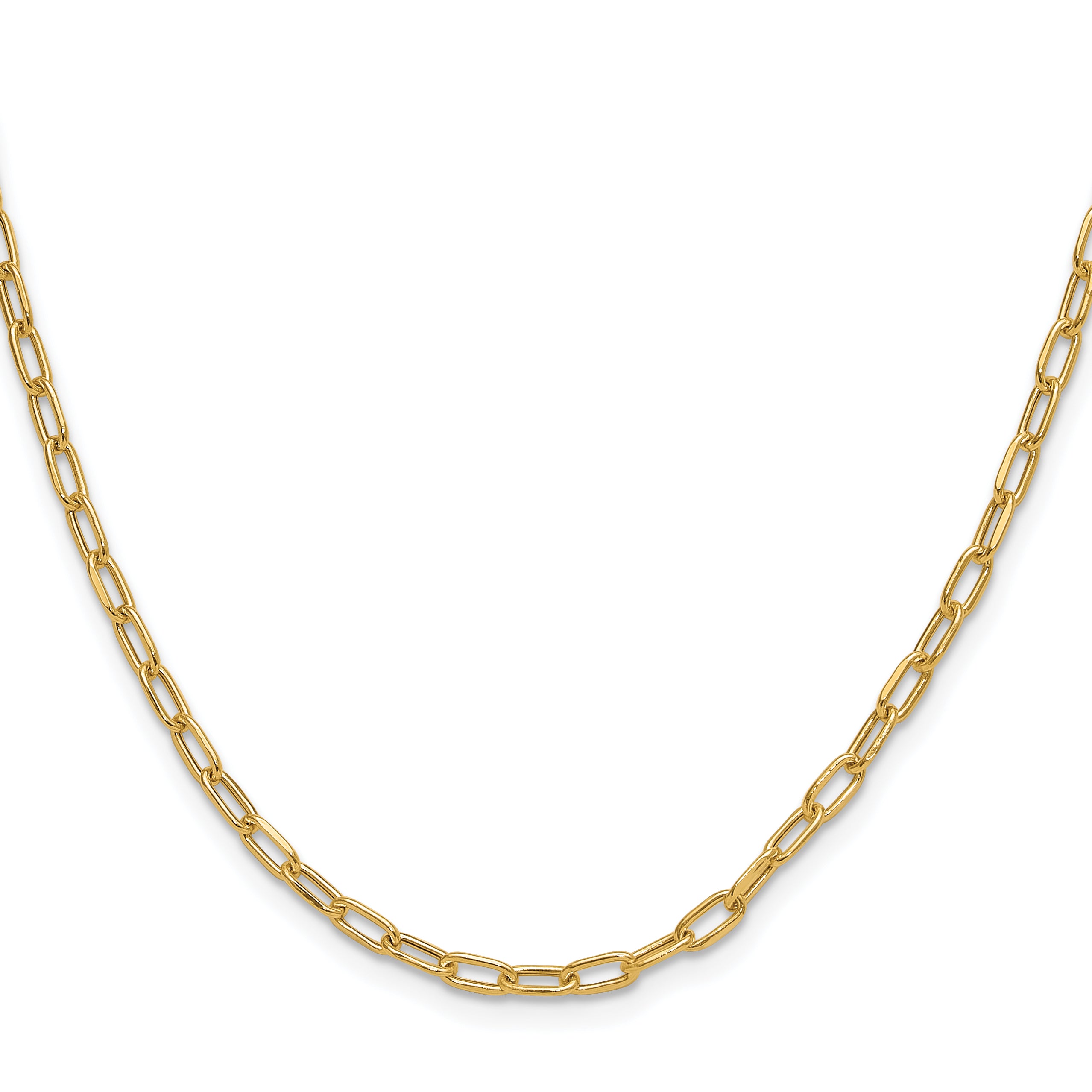 Diamond-Cut Paperclip Chain in 14K Yellow Gold, 3mm Secondary image