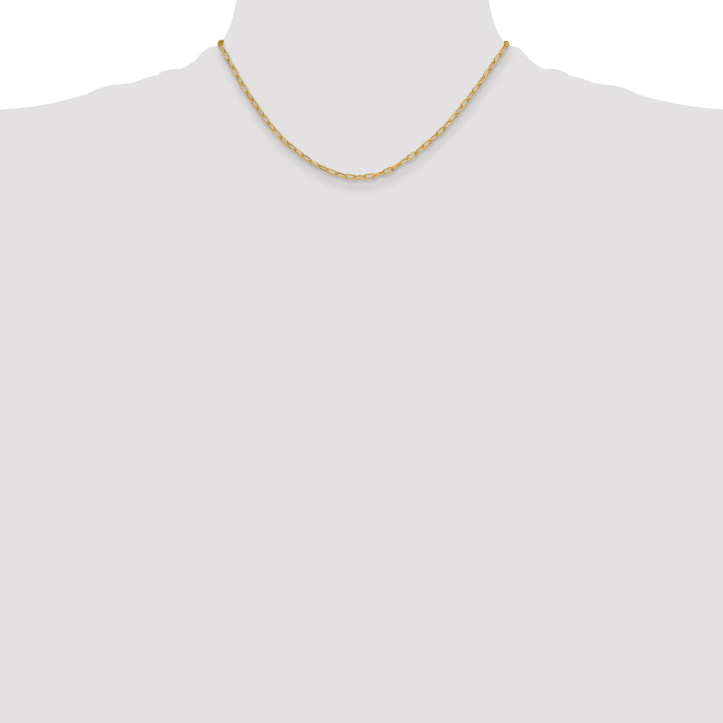3.0mm 14K Yellow Gold Beveled D/C Paperclip Chain - Sophia Jewelers