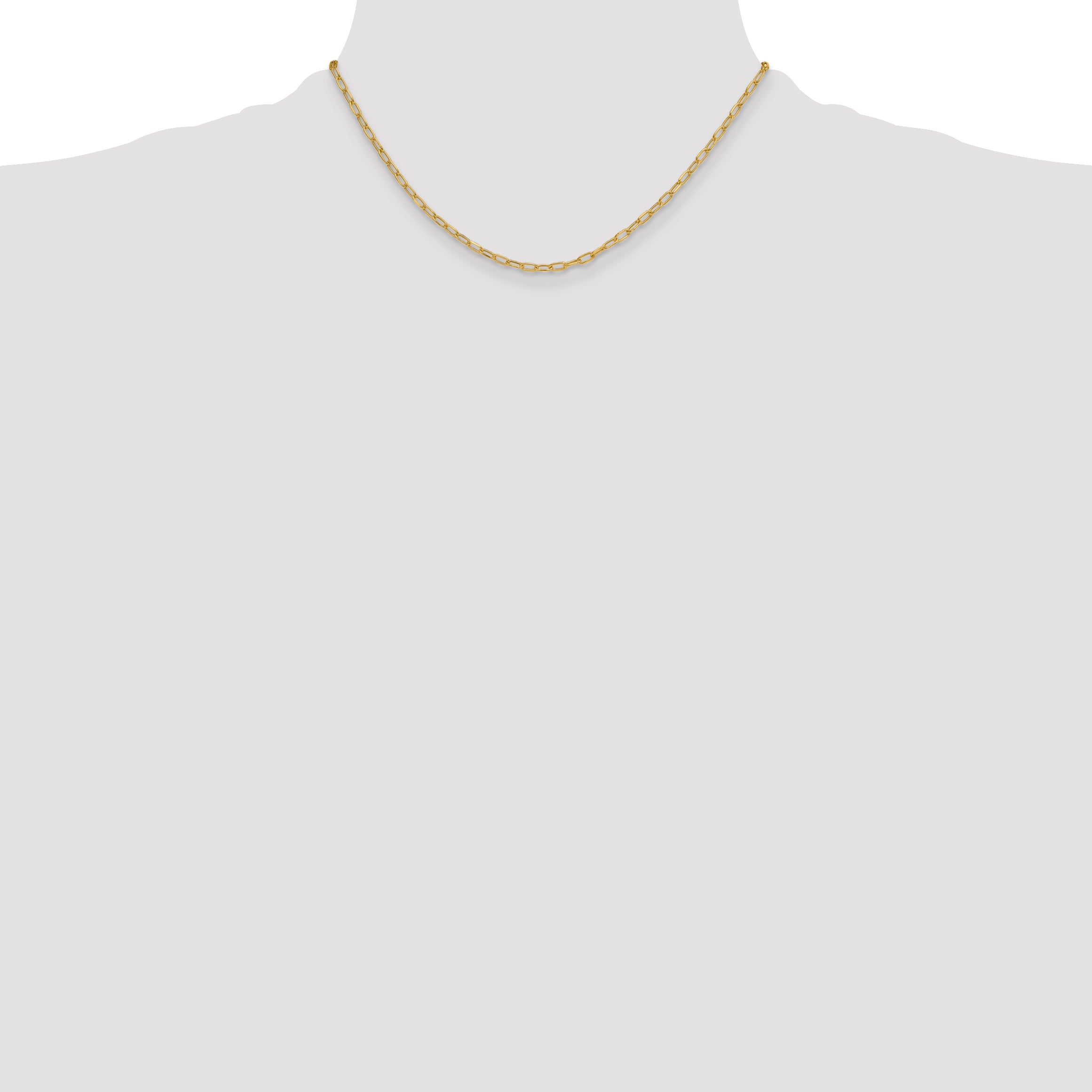 3.0mm 14K Yellow Gold Beveled D/C Paperclip Chain - Sophia Jewelers