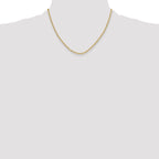 14k 3.0mm Semi-Solid Beveled D/C Paperclip Chain