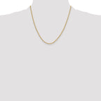 14k 3.0mm Semi-Solid Beveled D/C Paperclip Chain