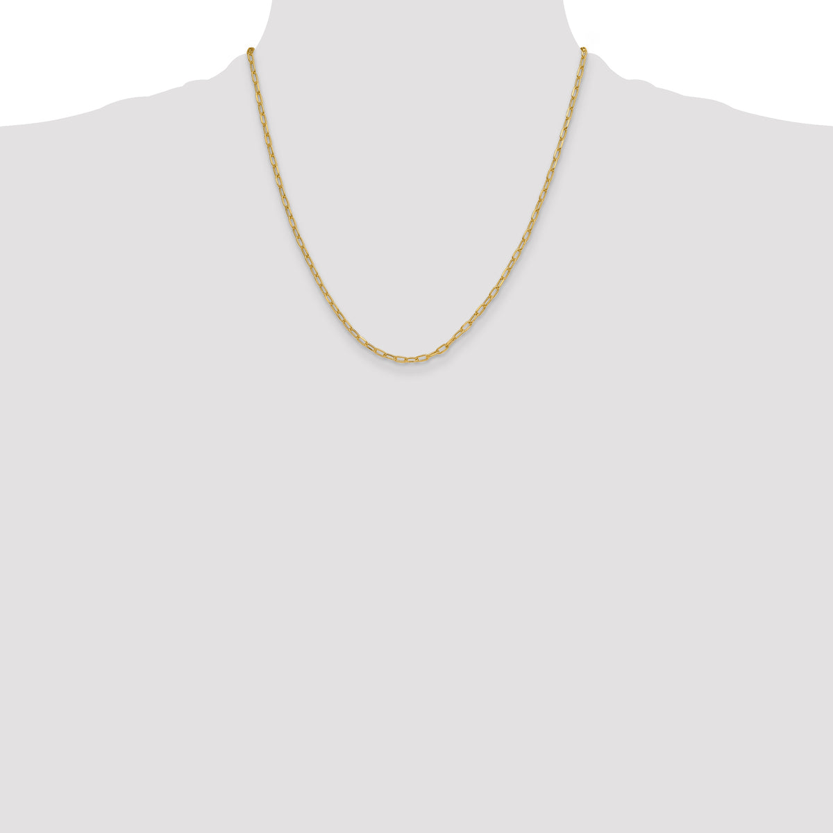 14k 3.0mm Semi-Solid Beveled D/C Paperclip Chain