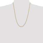 14k 3.0mm Semi-Solid Beveled D/C Paperclip Chain