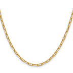 14k 3.7mm Semi-Solid Beveled D/C Paperclip Chain