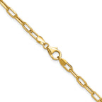 3.7mm 14K Yellow Gold Beveled D/C Paperclip Chain - Sophia Jewelers