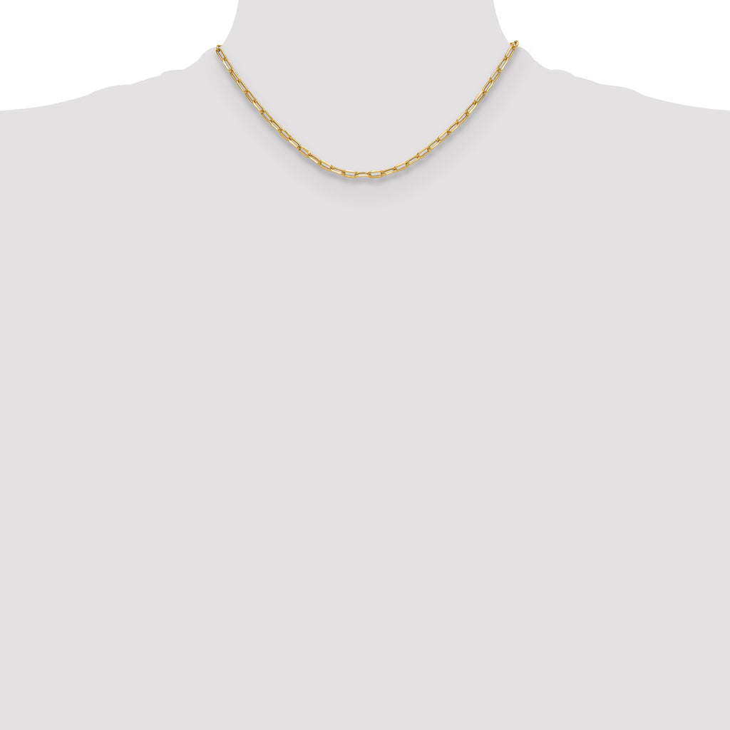 3.7mm 14K Yellow Gold Beveled D/C Paperclip Chain - Sophia Jewelers