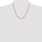 14k 3.7mm Semi-Solid Beveled D/C Paperclip Chain