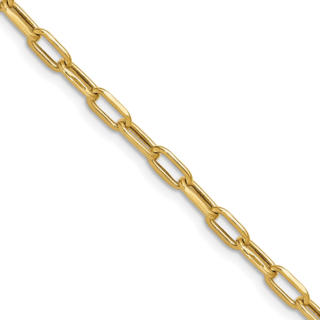 3.7mm 14K Yellow Gold Beveled D/C Paperclip Chain - Sophia Jewelers