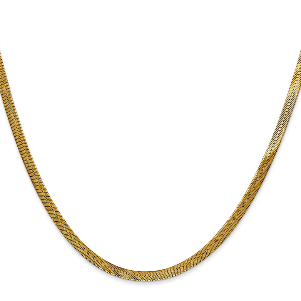 3.0mm 14K Yellow Gold Silky Herringbone Chain - Sophia Jewelers