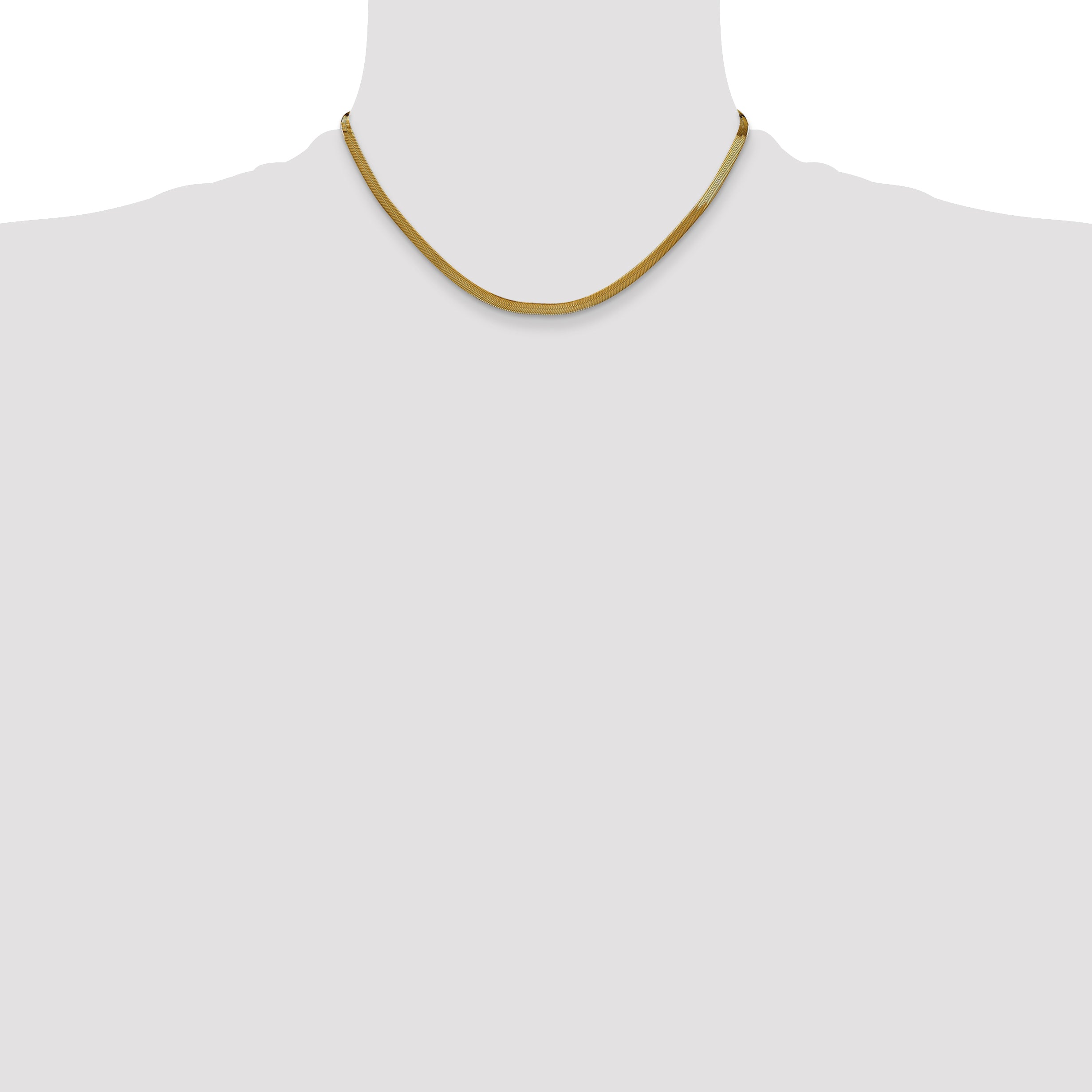 3.0mm 14K Yellow Gold Silky Herringbone Chain - Sophia Jewelers