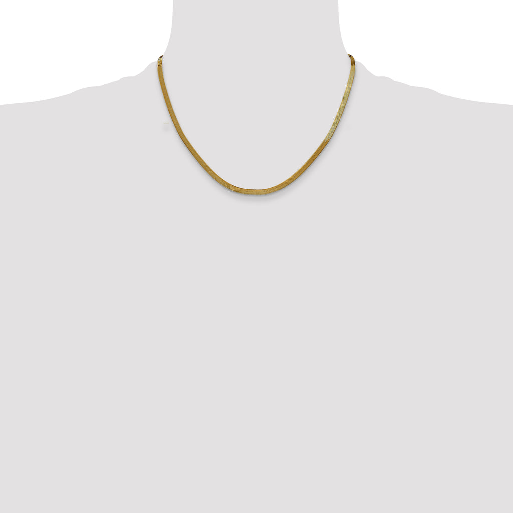14k 3mm Silky Herringbone Chain