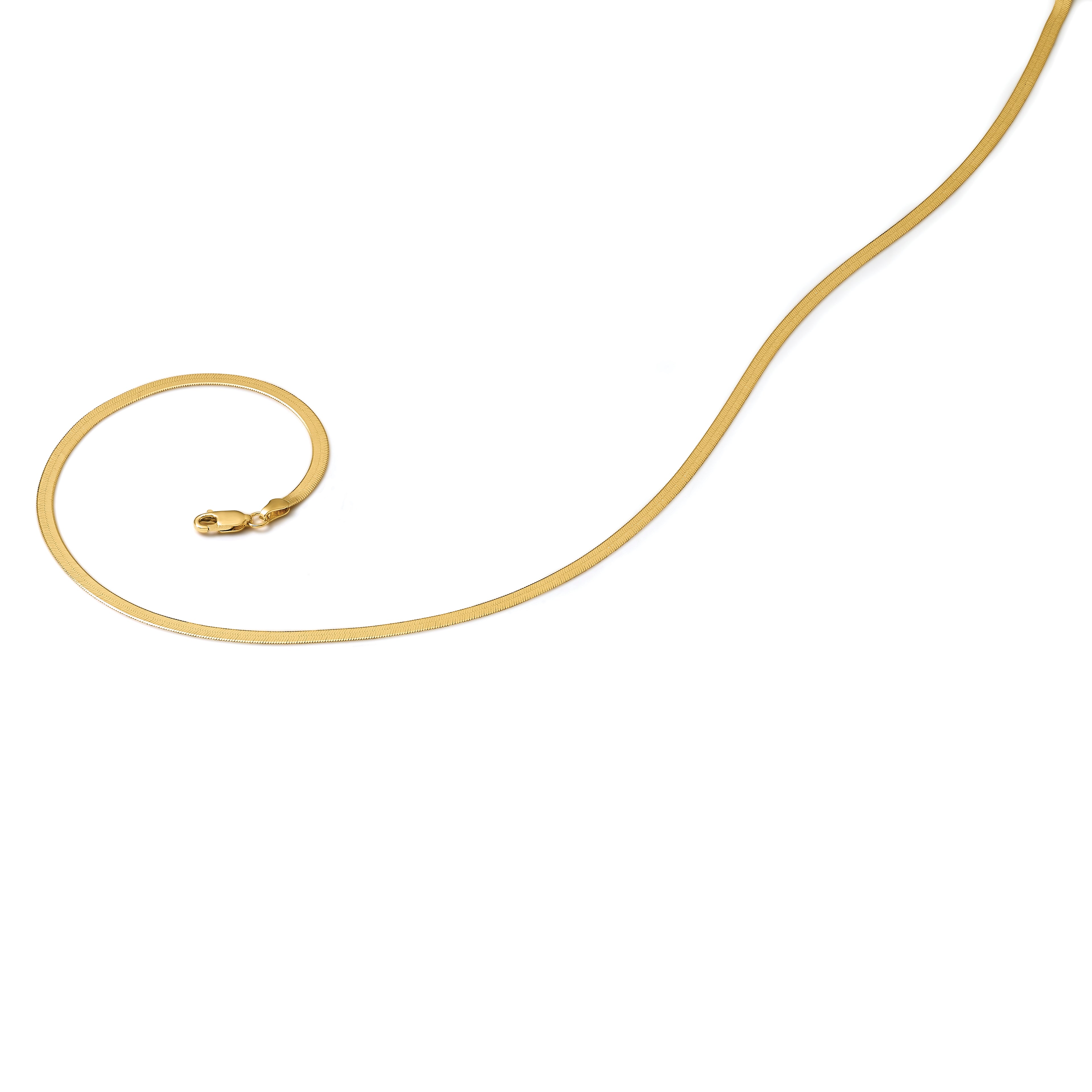 14k 3mm Silky Herringbone Chain
