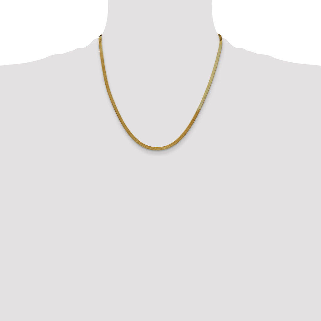 14k 3mm Silky Herringbone Chain