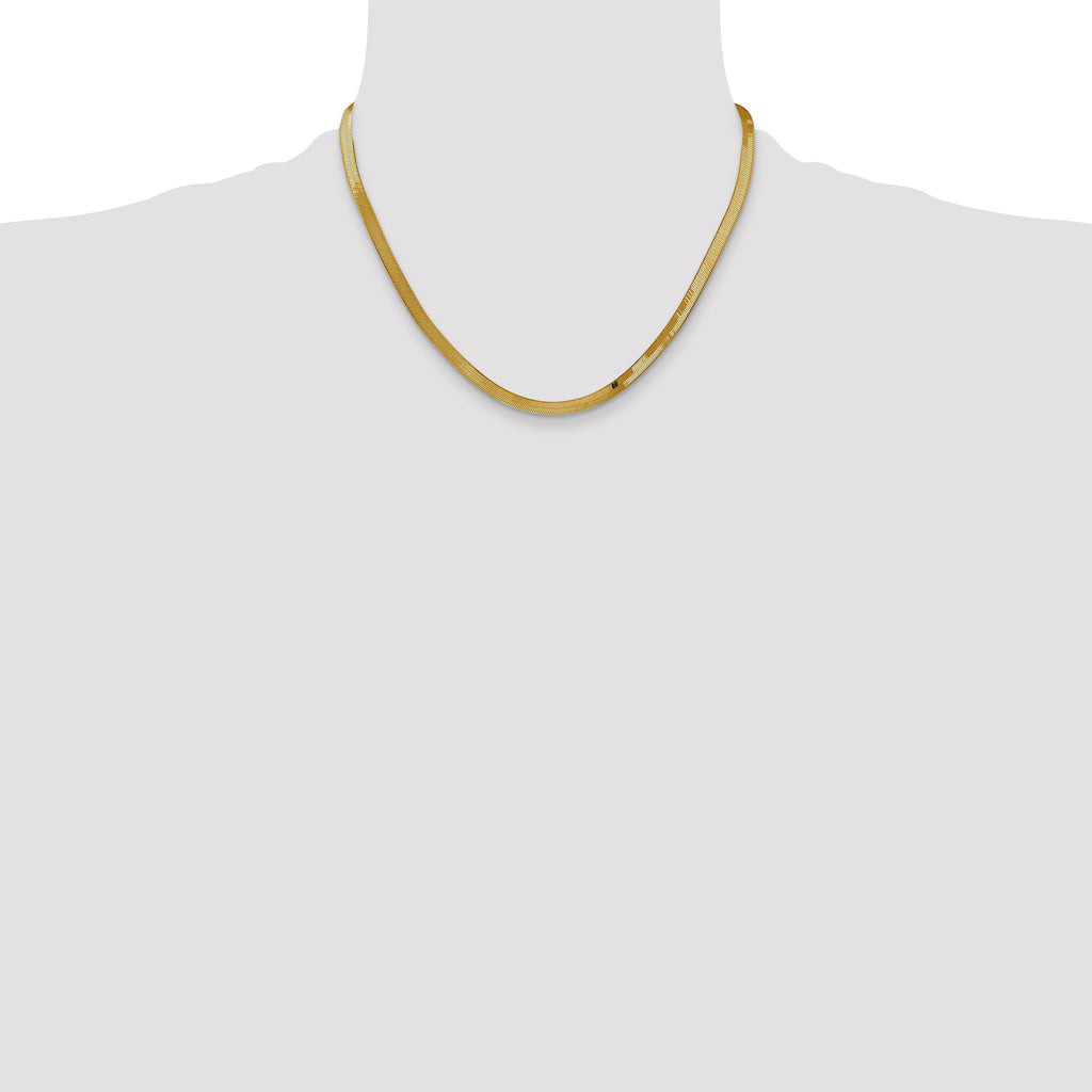 14k 4mm Silky Herringbone Chain