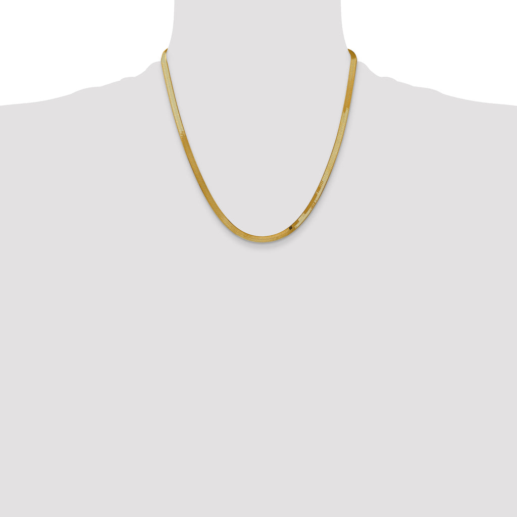 14k 4mm Silky Herringbone Chain