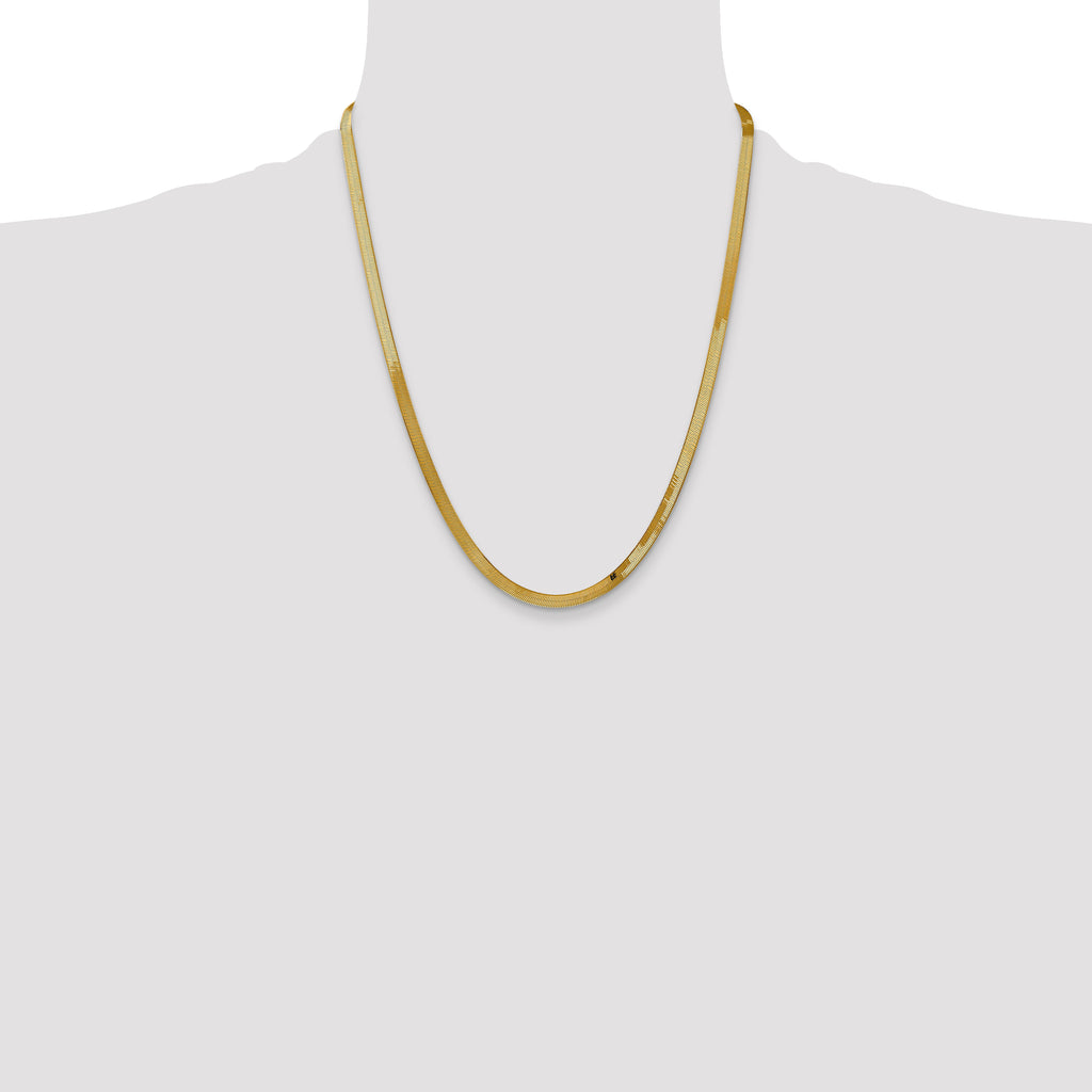 14k 4mm Silky Herringbone Chain