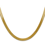 5.0mm 14K Yellow Gold Silky Herringbone Chain - Sophia Jewelers