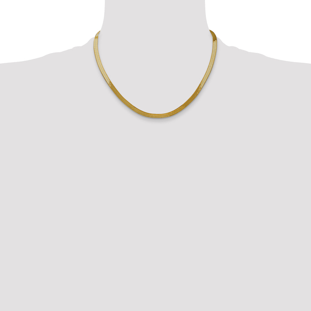 14k 5mm Silky Herringbone Chain