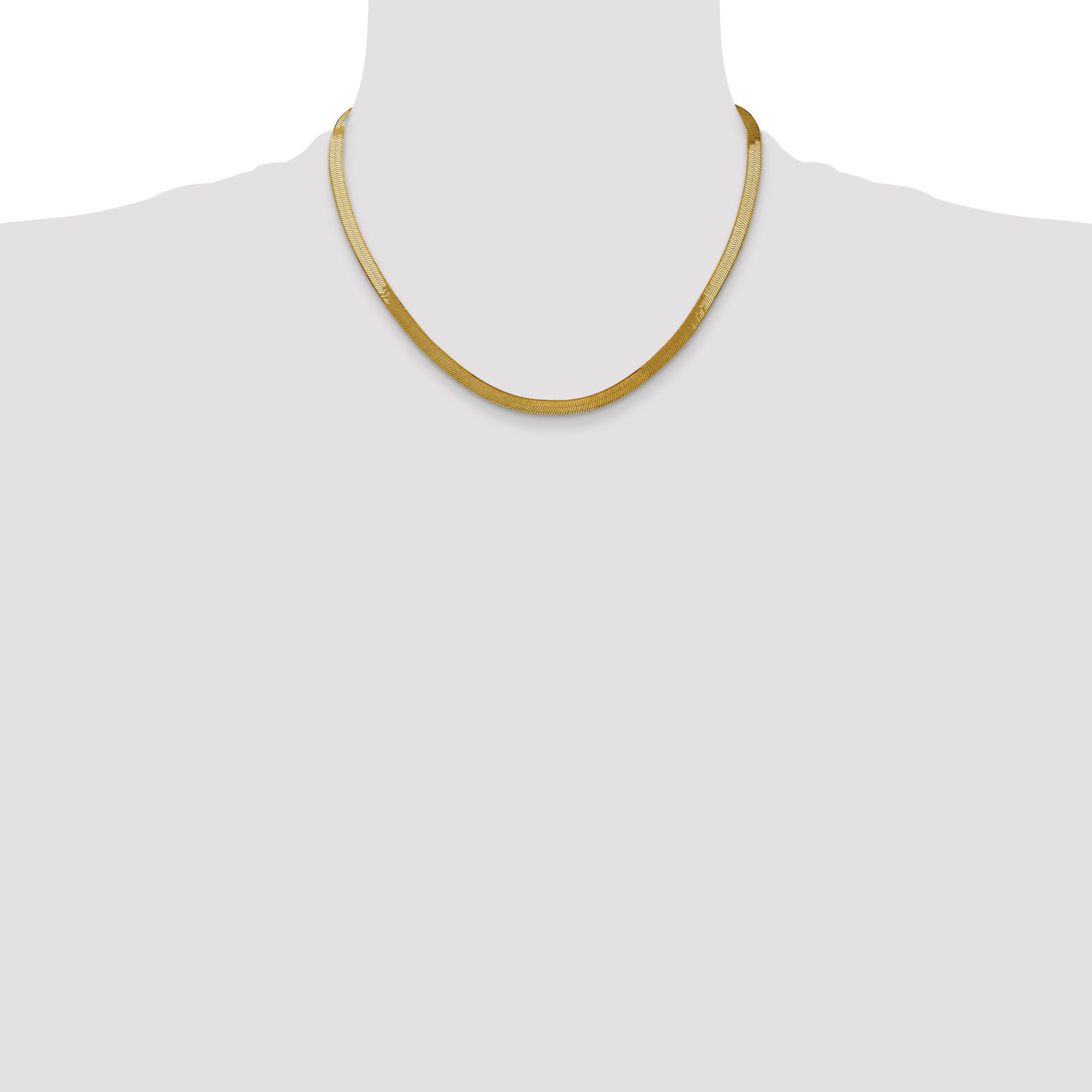 14k 5mm Silky Herringbone Chain