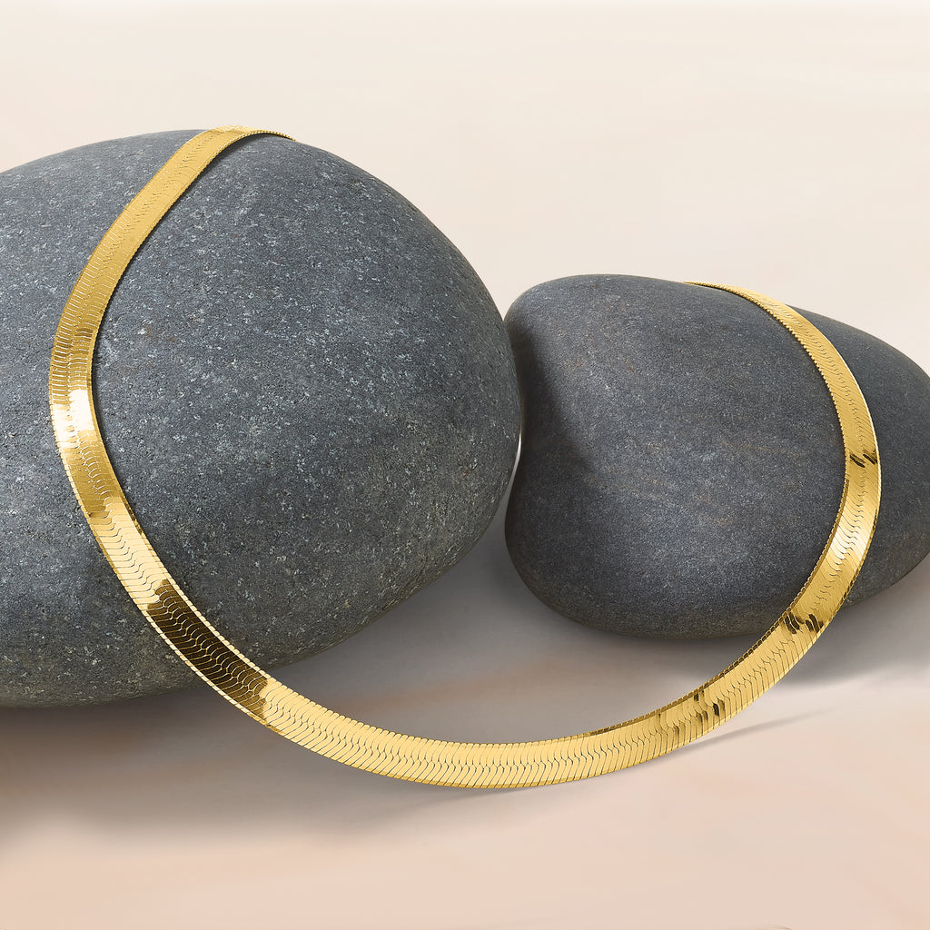 14k 5mm Silky Herringbone Chain