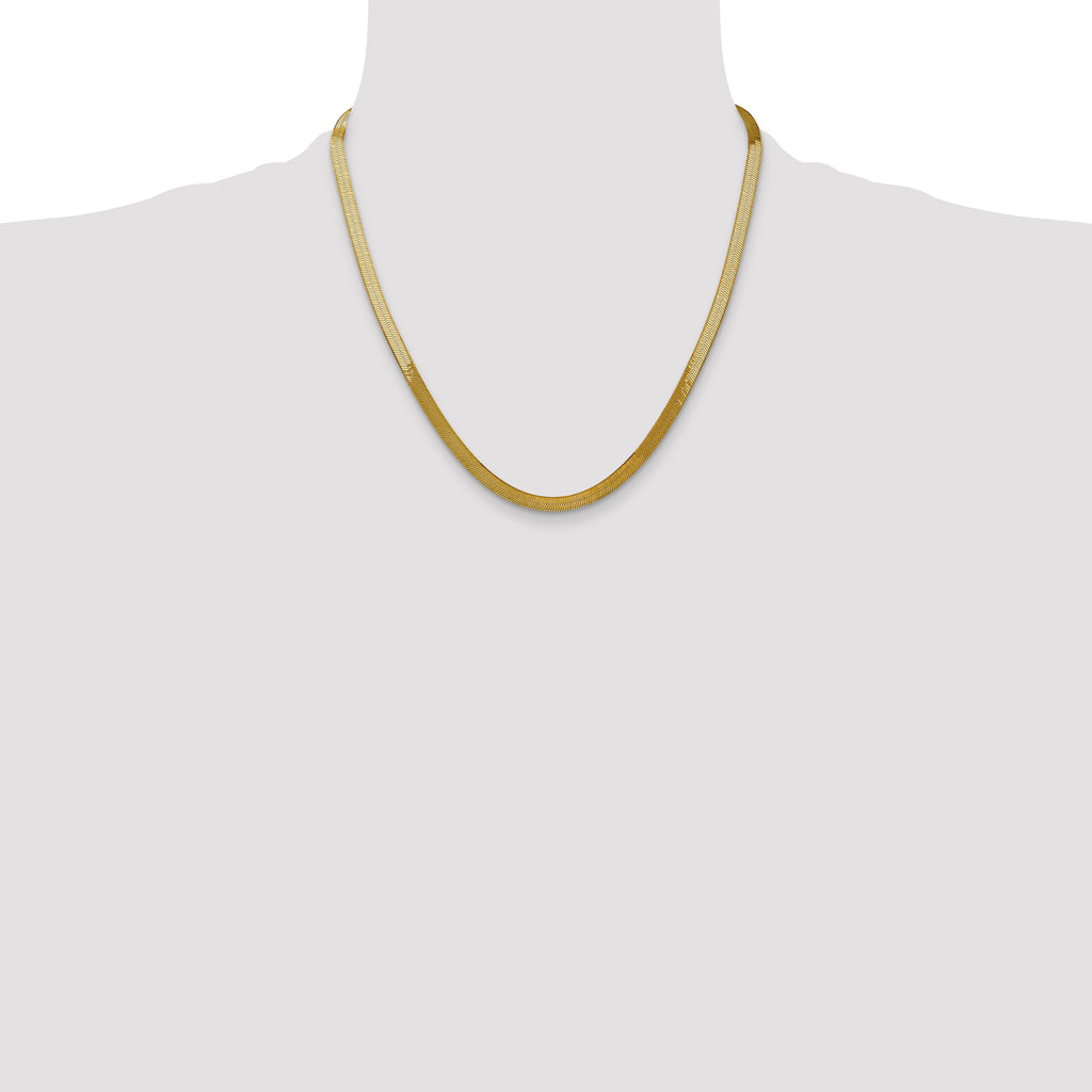 14k 5mm Silky Herringbone Chain