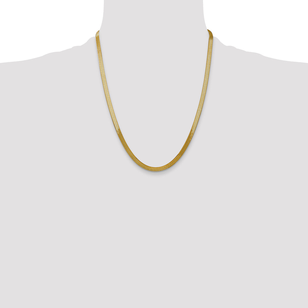 14k 5mm Silky Herringbone Chain
