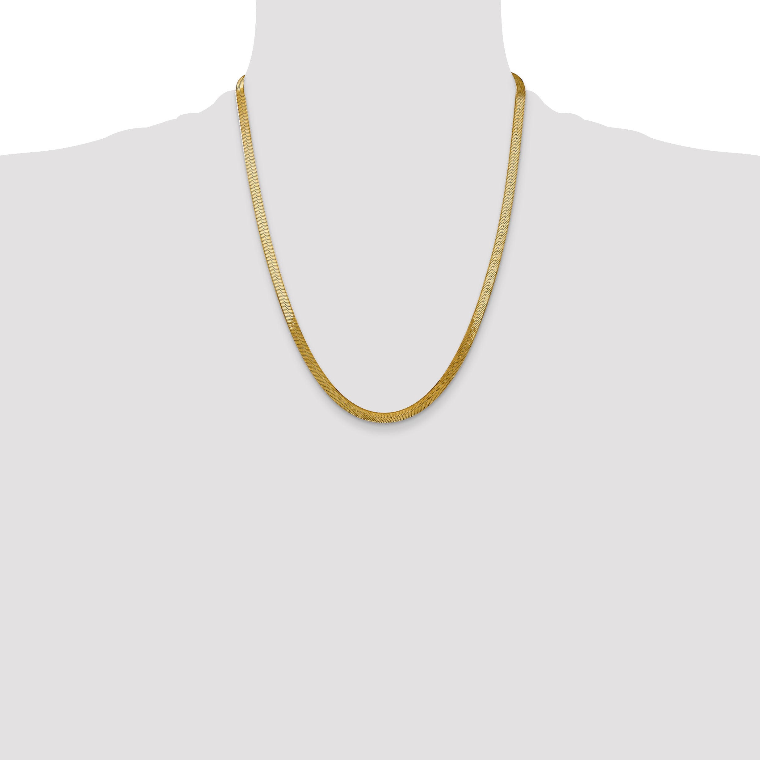 14k 5mm Silky Herringbone Chain