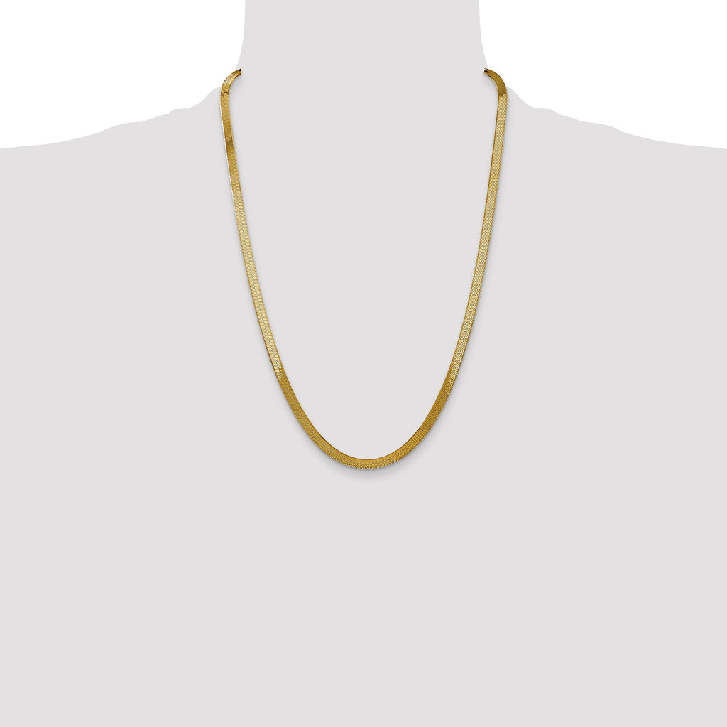 14k 5mm Silky Herringbone Chain