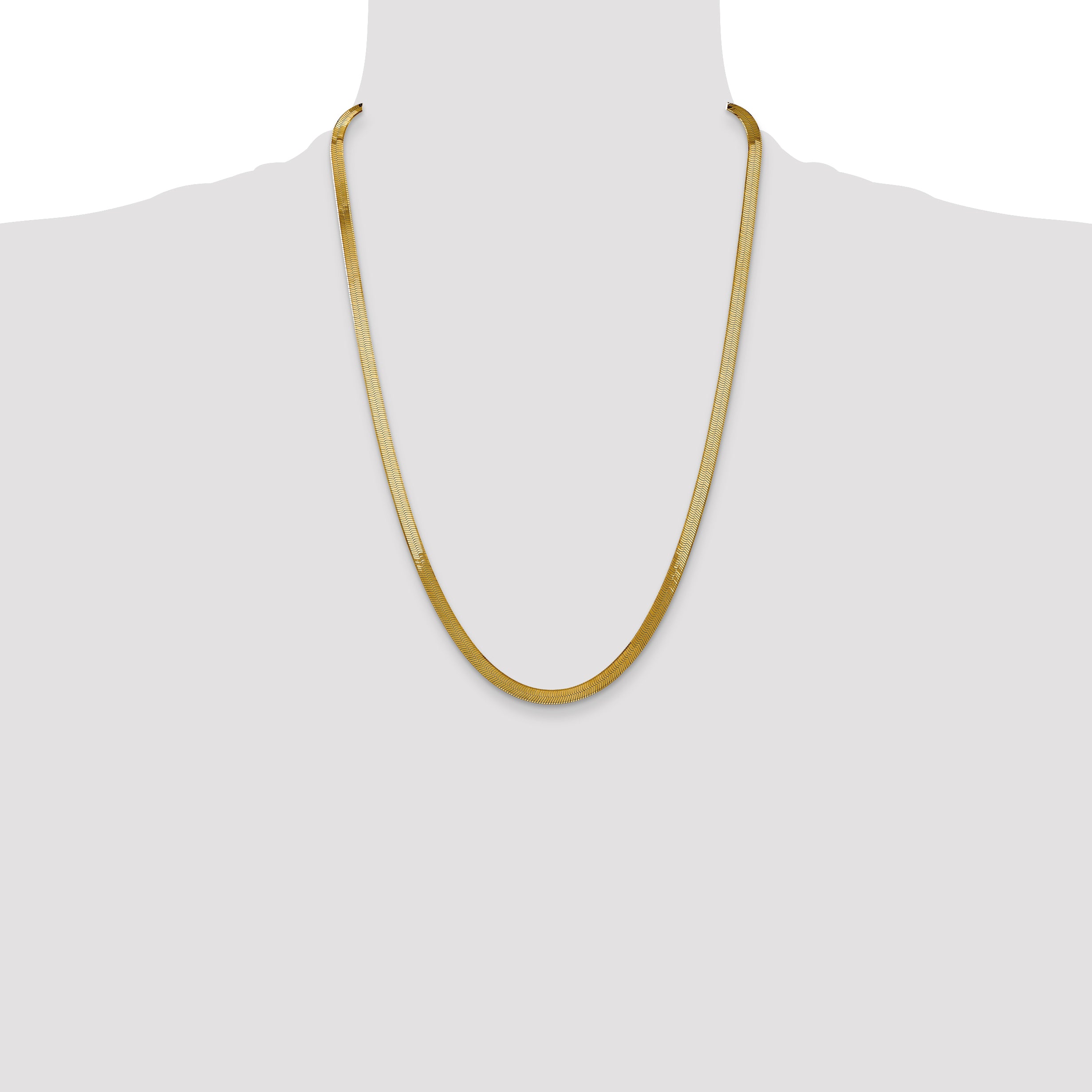 14k 5mm Silky Herringbone Chain