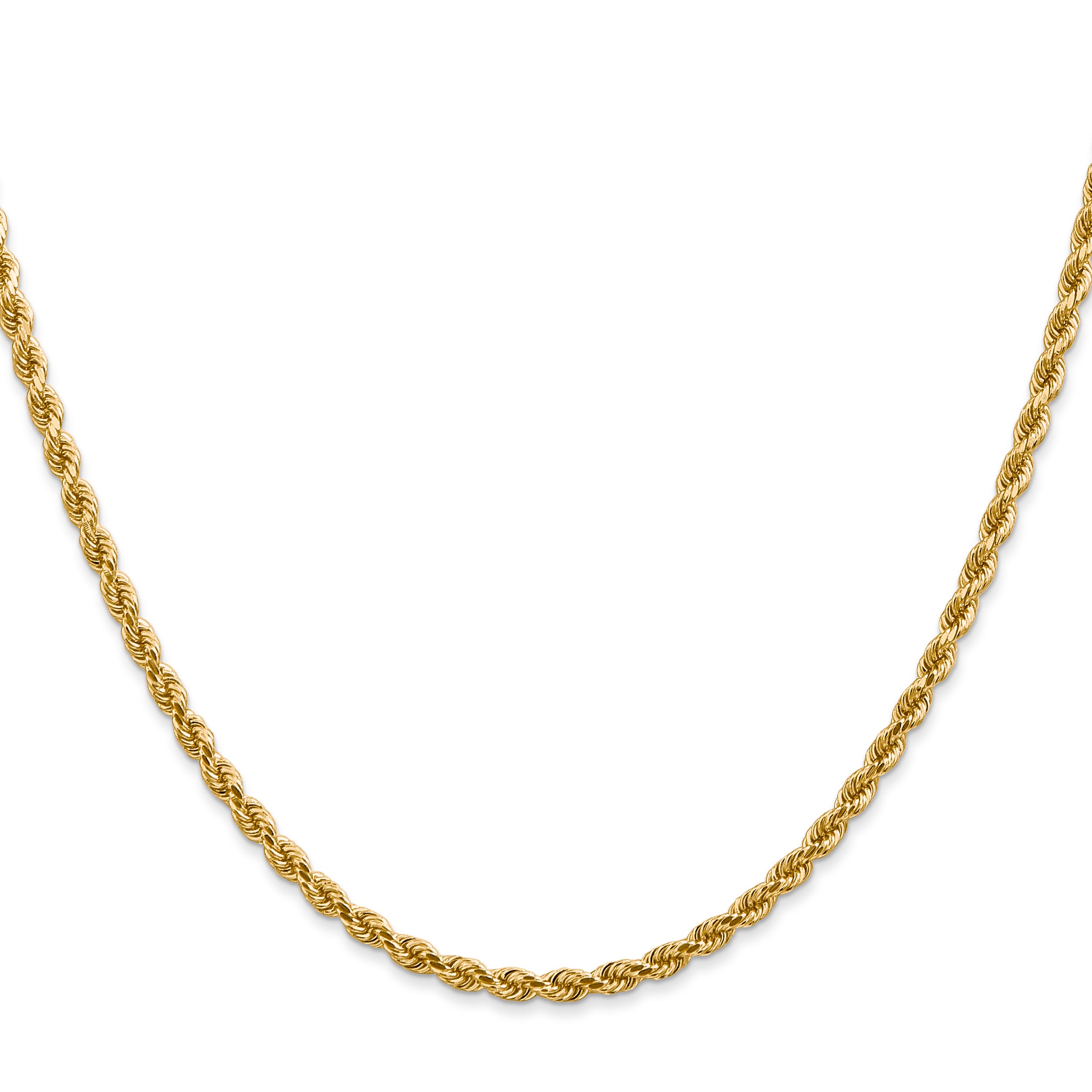 2.75mm 14K White Gold Diamond-Cut Rope Chain - Sophia Jewelers Main image
