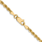 2.75mm 14K White Gold Diamond-Cut Rope Chain - Sophia Jewelers
