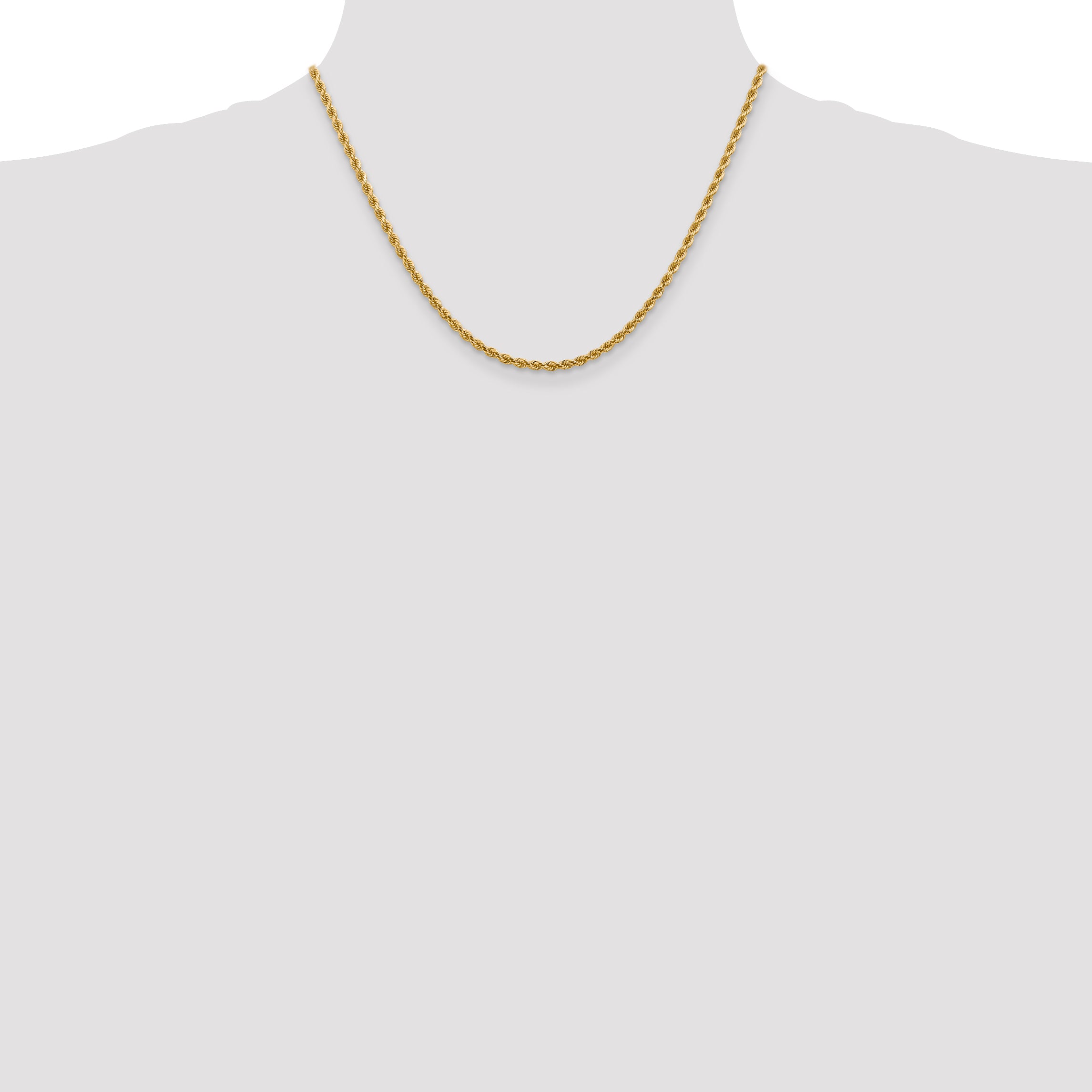 2.75mm 14K White Gold Diamond-Cut Rope Chain - Sophia Jewelers