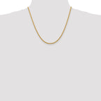 14K White Gold 2.75mm Diamond-Cut Rope Chain