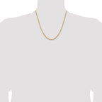 14K White Gold 3.25mm Diamond-Cut Rope Chain