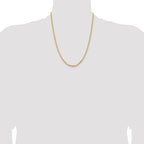 14K White Gold 3.25mm Diamond-Cut Rope Chain