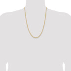 14K White Gold 3.25mm Diamond-Cut Rope Chain