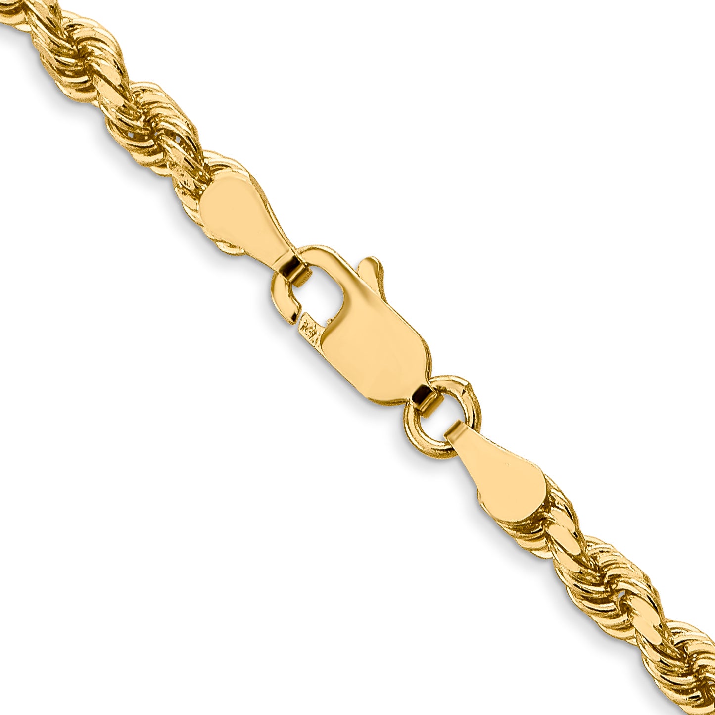 3.5mm 14K White Gold Diamond-Cut Rope Chain - Sophia Jewelers