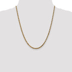 14K White Gold 3.5mm Diamond-Cut Rope Chain