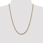 14K White Gold 3.5mm Diamond-Cut Rope Chain