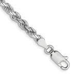 14K White Gold 3.5mm Diamond-Cut Rope Chain