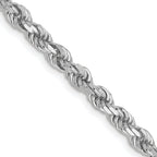 3.5mm 14K White Gold Diamond-Cut Rope Chain - Sophia Jewelers