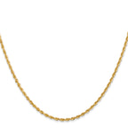 2.0mm 14K Yellow Gold Diamond-Cut Lightweight Rope Chain - Sophia Jewelers