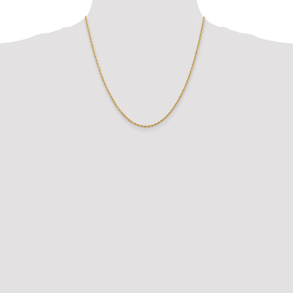 14k 2.00mm Diamond-Cut Lightweight Rope Chain