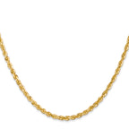 3.0mm 14K Yellow Gold Diamond-Cut Lightweight Rope Chain - Sophia Jewelers