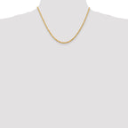14k 3.0mm Diamond-Cut Lightweight Rope Chain