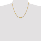 14k 3.0mm Diamond-Cut Lightweight Rope Chain